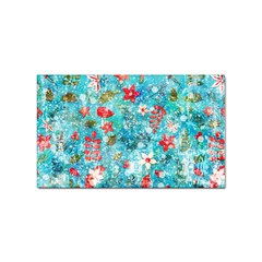 Snowy Winter Foliage, Adoxali, Christmas, Berry, Blue Sticker Rectangular (100 Pack)