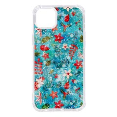 Snowy Winter Foliage, Adoxali, Christmas, Berry, Blue Iphone 14 Plus Tpu Uv Print Case