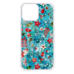 Snowy Winter Foliage, Adoxali, Christmas, Berry, Blue Iphone 13 Pro Max Tpu Uv Print Case by kyorashop23