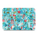 Snowy Winter Foliage, Adoxali, Christmas, Berry, Blue Plate Mats 18 x12  Plate Mat