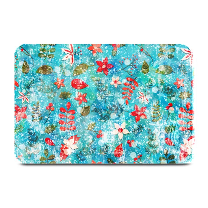 Snowy Winter Foliage, Adoxali, Christmas, Berry, Blue Plate Mats