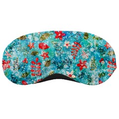 Snowy Winter Foliage, Adoxali, Christmas, Berry, Blue Sleep Mask