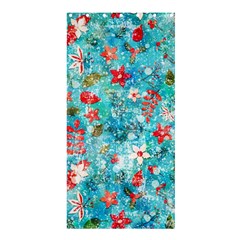 Snowy Winter Foliage, Adoxali, Christmas, Berry, Blue Shower Curtain 36  X 72  (stall) 