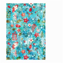 Snowy Winter Foliage, Adoxali, Christmas, Berry, Blue Small Garden Flag (two Sides)