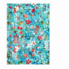 Snowy Winter Foliage, Adoxali, Christmas, Berry, Blue Large Garden Flag (two Sides)