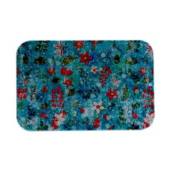 Snowy Winter Foliage, Adoxali, Christmas, Berry, Blue Open Lid Metal Box (silver)  