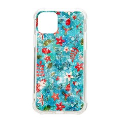 Snowy Winter Foliage, Adoxali, Christmas, Berry, Blue Iphone 11 Pro 5 8 Inch Tpu Uv Print Case by kyorashop23