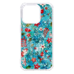 Snowy Winter Foliage, Adoxali, Christmas, Berry, Blue Iphone 14 Pro Tpu Uv Print Case by kyorashop23