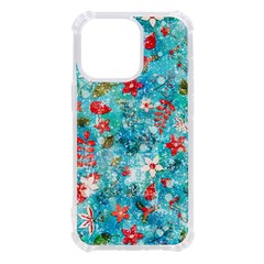 Snowy Winter Foliage, Adoxali, Christmas, Berry, Blue Iphone 13 Pro Tpu Uv Print Case by kyorashop23