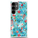 Snowy Winter Foliage, Adoxali, Christmas, Berry, Blue Samsung Galaxy S24 Plus 6.7 Inch TPU UV Case Front