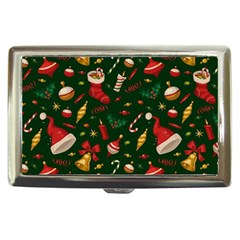 Texture, Pattern, Red, Craciun, Christmas, Hat, Santa, Green Cigarette Money Case