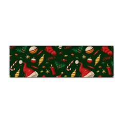 Texture, Pattern, Red, Craciun, Christmas, Hat, Santa, Green Sticker Bumper (10 Pack) by kyorashop23