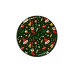 Texture, Pattern, Red, Craciun, Christmas, Hat, Santa, Green Hat Clip Ball Marker Front