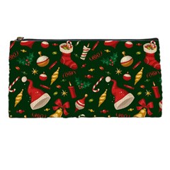 Texture, Pattern, Red, Craciun, Christmas, Hat, Santa, Green Pencil Cases