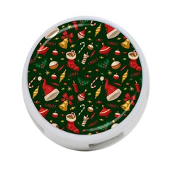 Texture, Pattern, Red, Craciun, Christmas, Hat, Santa, Green 4-port Usb Hub (two Sides)