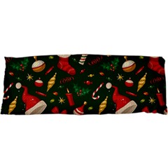 Texture, Pattern, Red, Craciun, Christmas, Hat, Santa, Green 25 x67  Body Pillow Case Dakimakura (two Sides) by kyorashop23