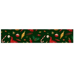 Texture, Pattern, Red, Craciun, Christmas, Hat, Santa, Green Large Premium Plush Fleece Scarf 