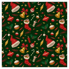 Texture, Pattern, Red, Craciun, Christmas, Hat, Santa, Green Lightweight Scarf 