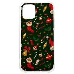 Texture, Pattern, Red, Craciun, Christmas, Hat, Santa, Green Iphone 12/12 Pro Tpu Uv Print Case