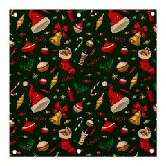 Texture, Pattern, Red, Craciun, Christmas, Hat, Santa, Green Banner And Sign 3  X 3 