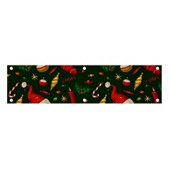 Texture, Pattern, Red, Craciun, Christmas, Hat, Santa, Green Banner And Sign 4  X 1 