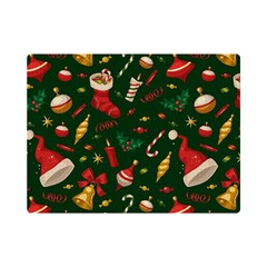 Texture, Pattern, Red, Craciun, Christmas, Hat, Santa, Green Premium Plush Fleece Blanket (mini)