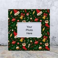 Texture, Pattern, Red, Craciun, Christmas, Hat, Santa, Green White Box Photo Frame 4  X 6  by kyorashop23