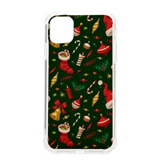 Texture, Pattern, Red, Craciun, Christmas, Hat, Santa, Green Iphone 11 Tpu Uv Print Case