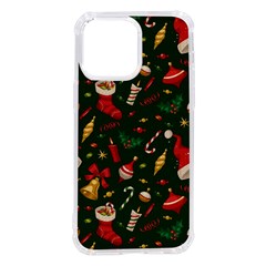 Texture, Pattern, Red, Craciun, Christmas, Hat, Santa, Green Iphone 14 Pro Max Tpu Uv Print Case