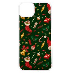 Texture, Pattern, Red, Craciun, Christmas, Hat, Santa, Green Iphone 15 Tpu Uv Print Case by kyorashop23