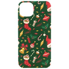 Texture, Pattern, Red, Craciun, Christmas, Hat, Santa, Green Iphone 15 Pro Black Uv Print Pc Hardshell Case