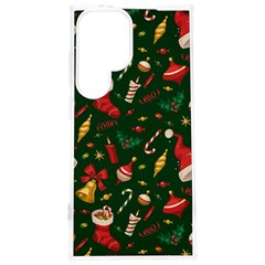 Texture, Pattern, Red, Craciun, Christmas, Hat, Santa, Green Samsung Galaxy S24 Plus 6 7 Inch Tpu Uv Case by kyorashop23