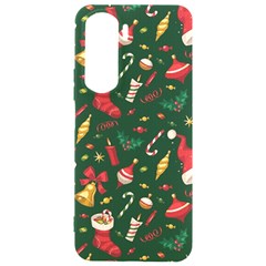 Texture, Pattern, Red, Craciun, Christmas, Hat, Santa, Green Samsung Galaxy S24 Plus 6 7 Inch Black Tpu Uv Case by kyorashop23