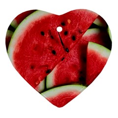 Watermelon, Fruit, Green, Red Ornament (heart)