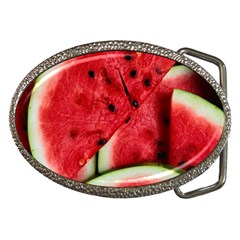 Watermelon, Fruit, Green, Red Belt Buckles