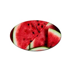 Watermelon, Fruit, Green, Red Sticker Oval (10 Pack)