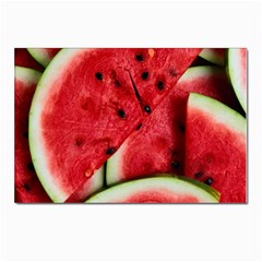 Watermelon, Fruit, Green, Red Postcards 5  X 7  (pkg Of 10) by kyorashop23