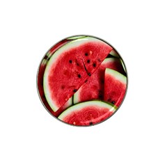 Watermelon, Fruit, Green, Red Hat Clip Ball Marker