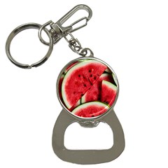 Watermelon, Fruit, Green, Red Bottle Opener Key Chain