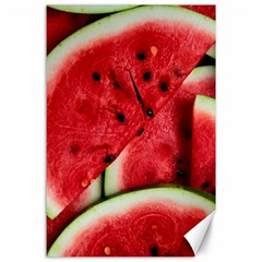 Watermelon, Fruit, Green, Red Canvas 24  X 36 