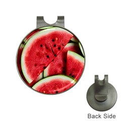 Watermelon, Fruit, Green, Red Hat Clips With Golf Markers