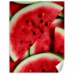 Watermelon, Fruit, Green, Red Canvas 12  X 16 