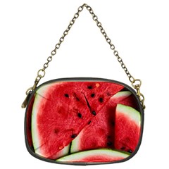 Watermelon, Fruit, Green, Red Chain Purse (two Sides)