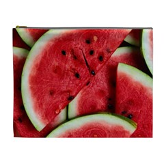 Watermelon, Fruit, Green, Red Cosmetic Bag (xl)