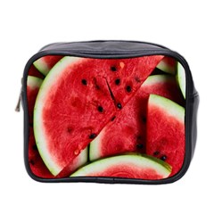 Watermelon, Fruit, Green, Red Mini Toiletries Bag (two Sides)