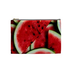 Watermelon, Fruit, Green, Red Cosmetic Bag (medium) by kyorashop23