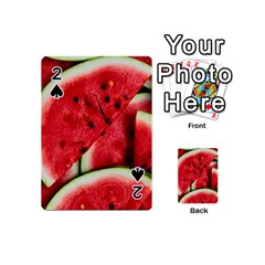 Watermelon, Fruit, Green, Red Playing Cards 54 Designs (mini)