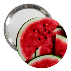 Watermelon, Fruit, Green, Red 3  Handbag Mirrors