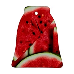 Watermelon, Fruit, Green, Red Bell Ornament (two Sides) by kyorashop23