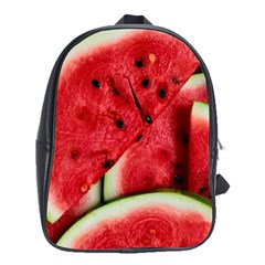 Watermelon, Fruit, Green, Red School Bag (xl)